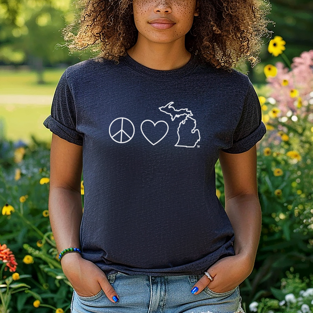 Peace Love Michigan T-Shirt