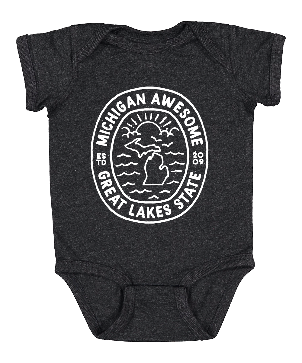Great Lakes State Baby Onesie