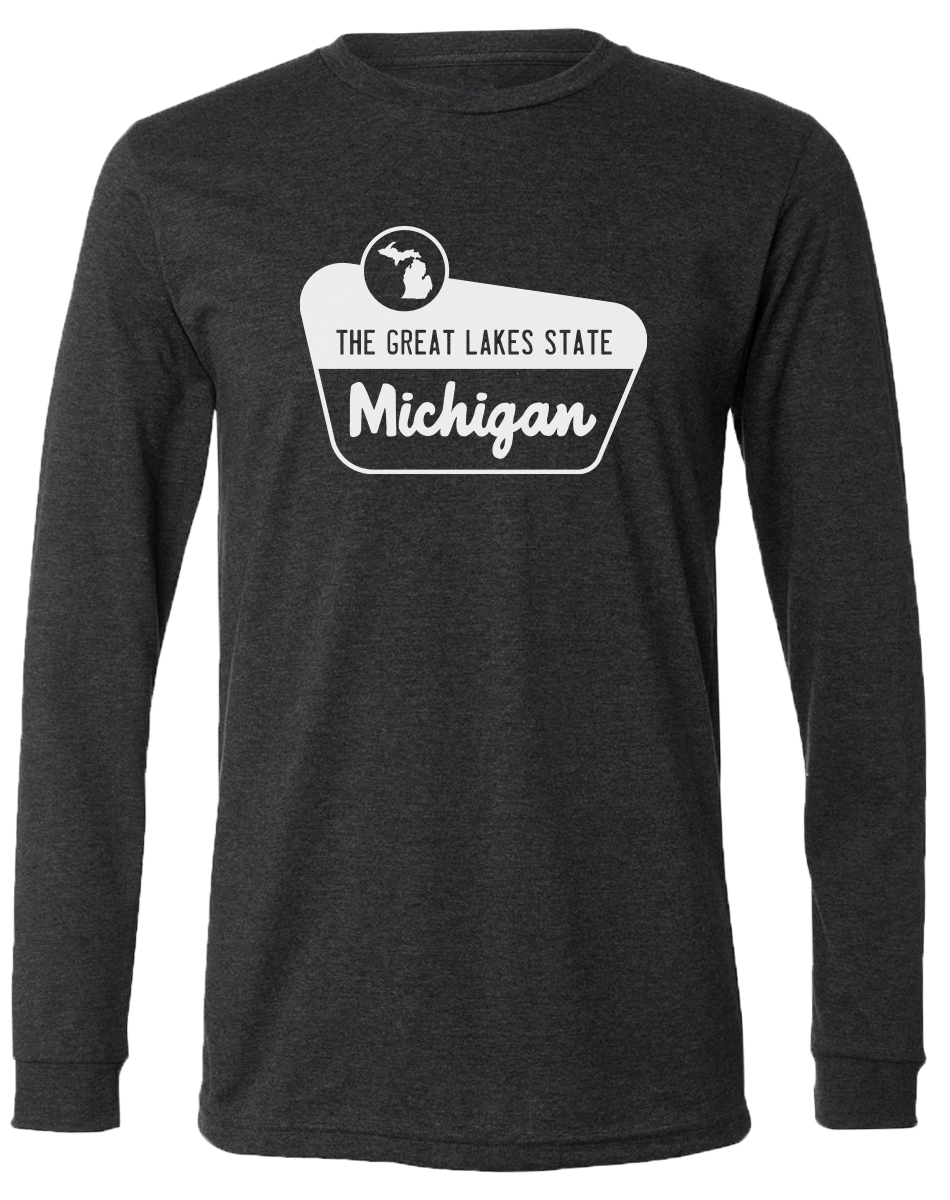 Michigan Park Sign Long Sleeve T-Shirt