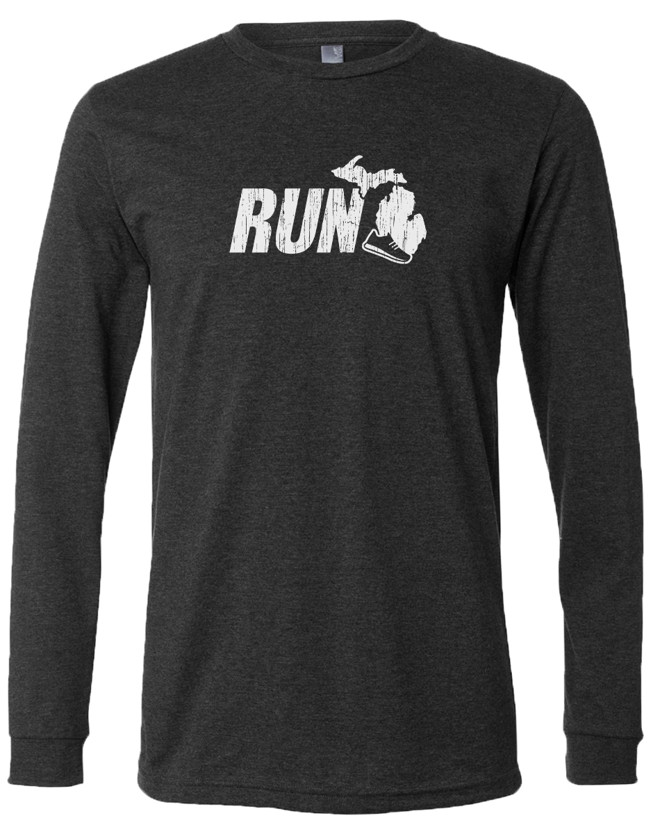 Run Mi Long Sleeve T-Shirt Dark Heather Grey / X-Large, image size:950x1200