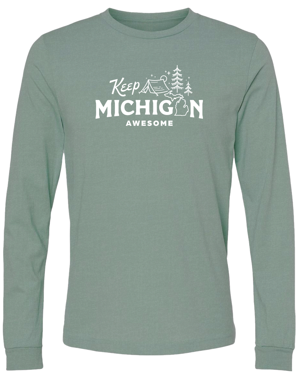 Keep Michigan Awesome Long Sleeve T-Shirt