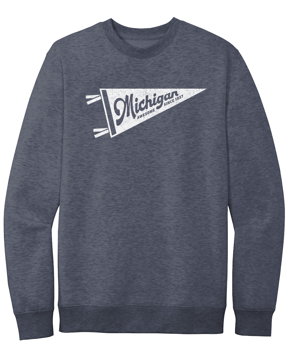 Michigan Pennant Crewneck Sweatshirt
