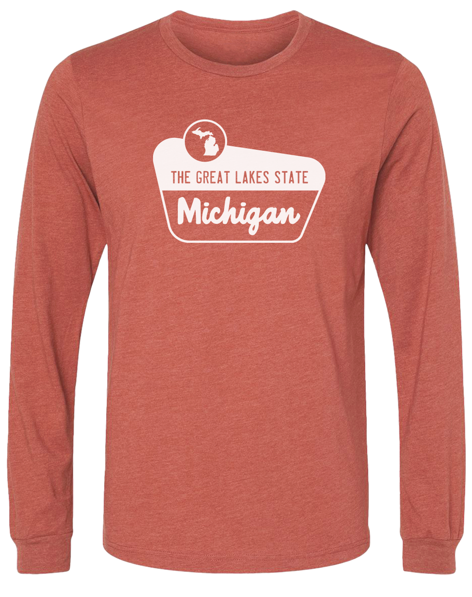Michigan Park Sign Long Sleeve T-Shirt