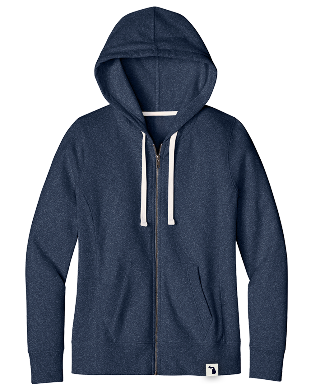 Michigan Hem Tag Zip Hoodie