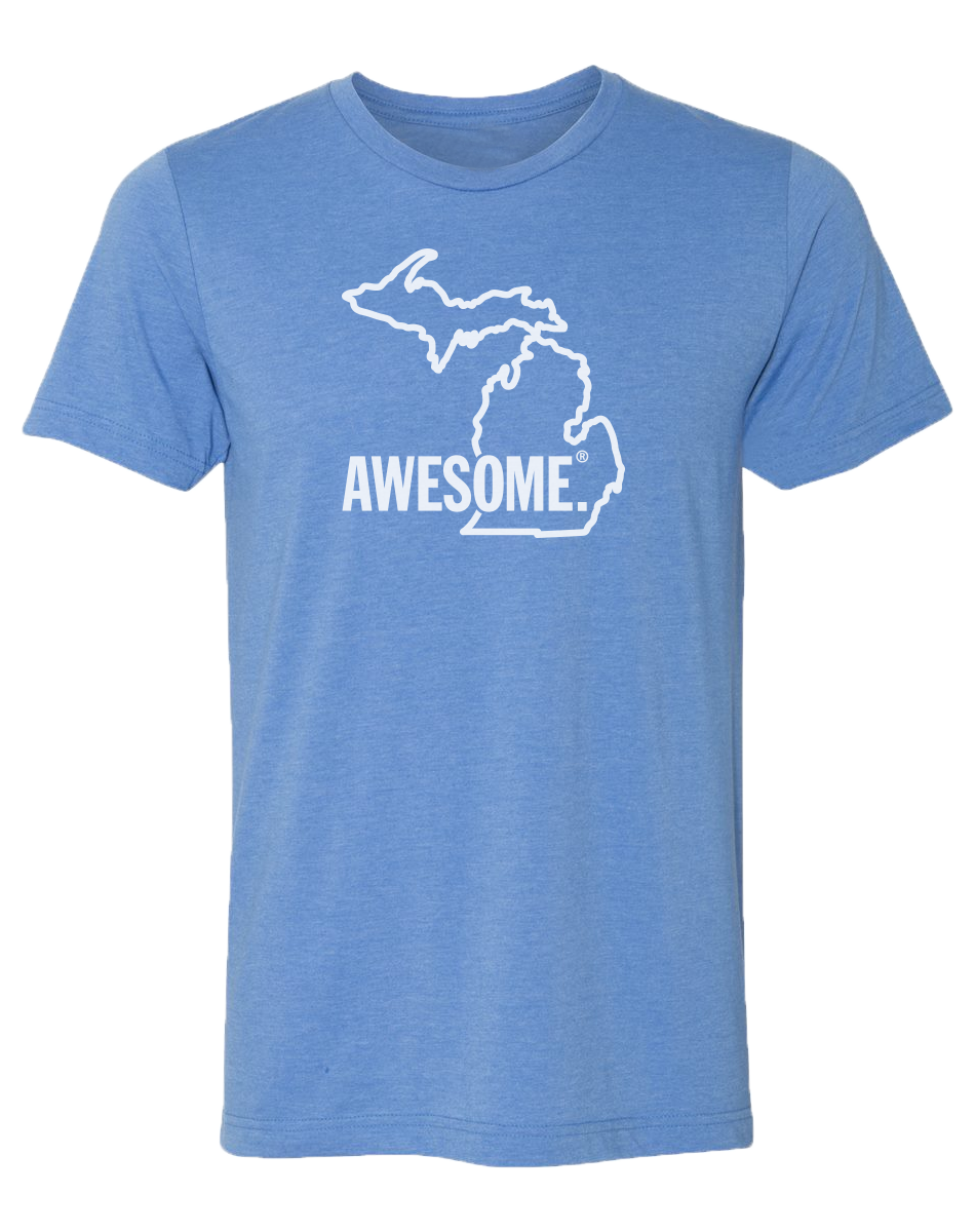 Michigan Awesome State Outline Unisex T-Shirt