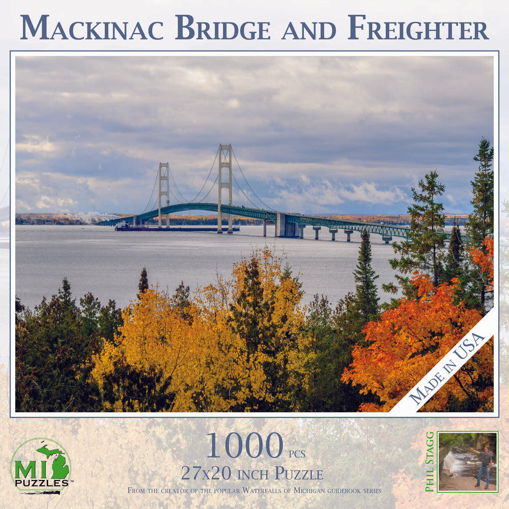 Mackinac Bridge and Freighter 1000-Piece Puzzle
