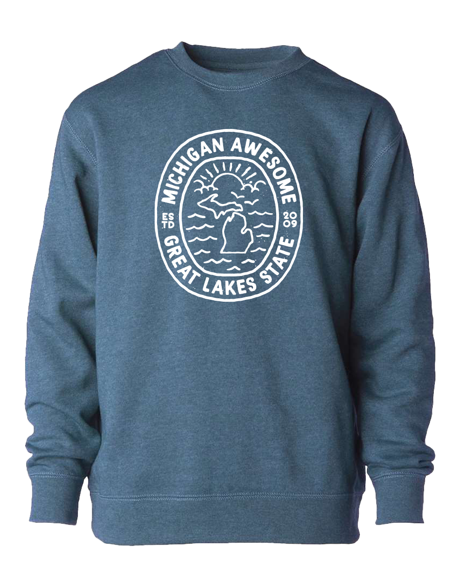 Great Lakes State Youth Crewneck Sweatshirt