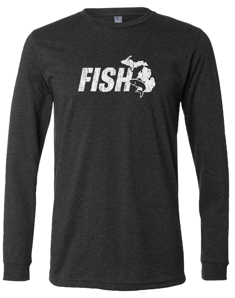 Michigan Fishing Long Sleeve T-Shirt