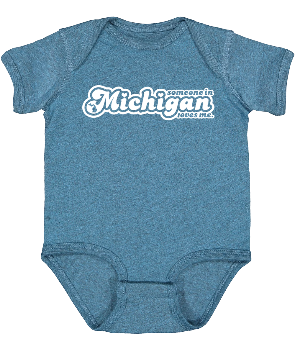 Someone in Michigan Loves Me Baby Onesie