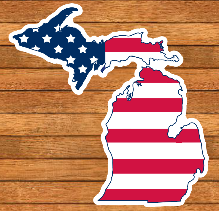 Michigan Patterns Die-Cut Sticker