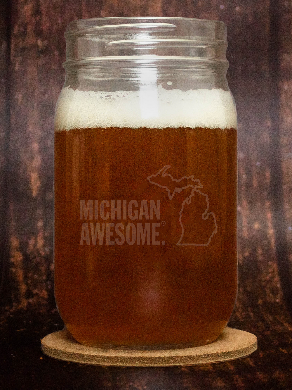 Michigan Awesome Mason Jar