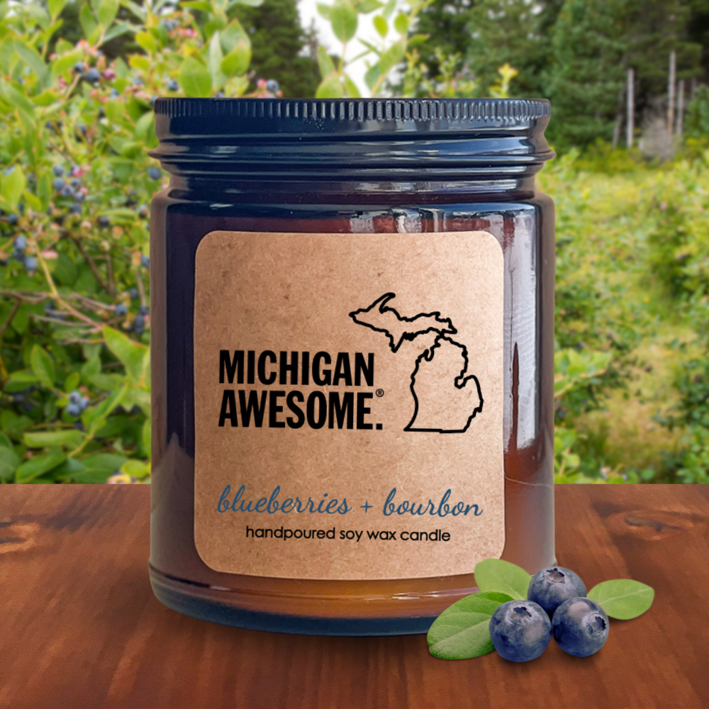 Blueberries + Bourbon 9oz Candle