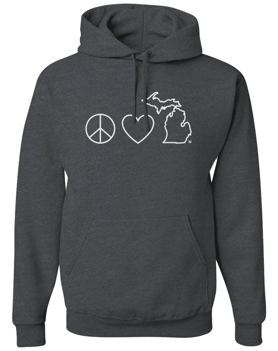 Peace Love Michigan Hoodie