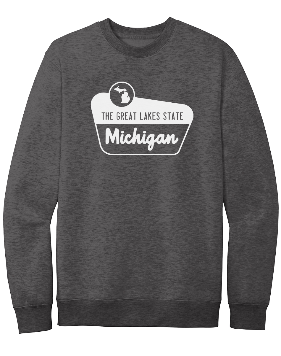 Michigan Park Sign Crewneck Sweatshirt