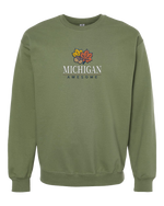 Fall Leaf Embroidered Crewneck Sweatshirt