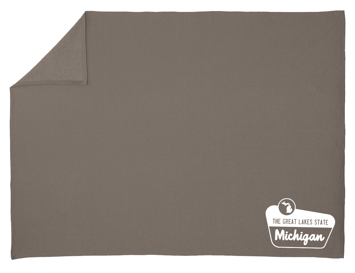 Michigan Park Sign Sweatshirt Blanket