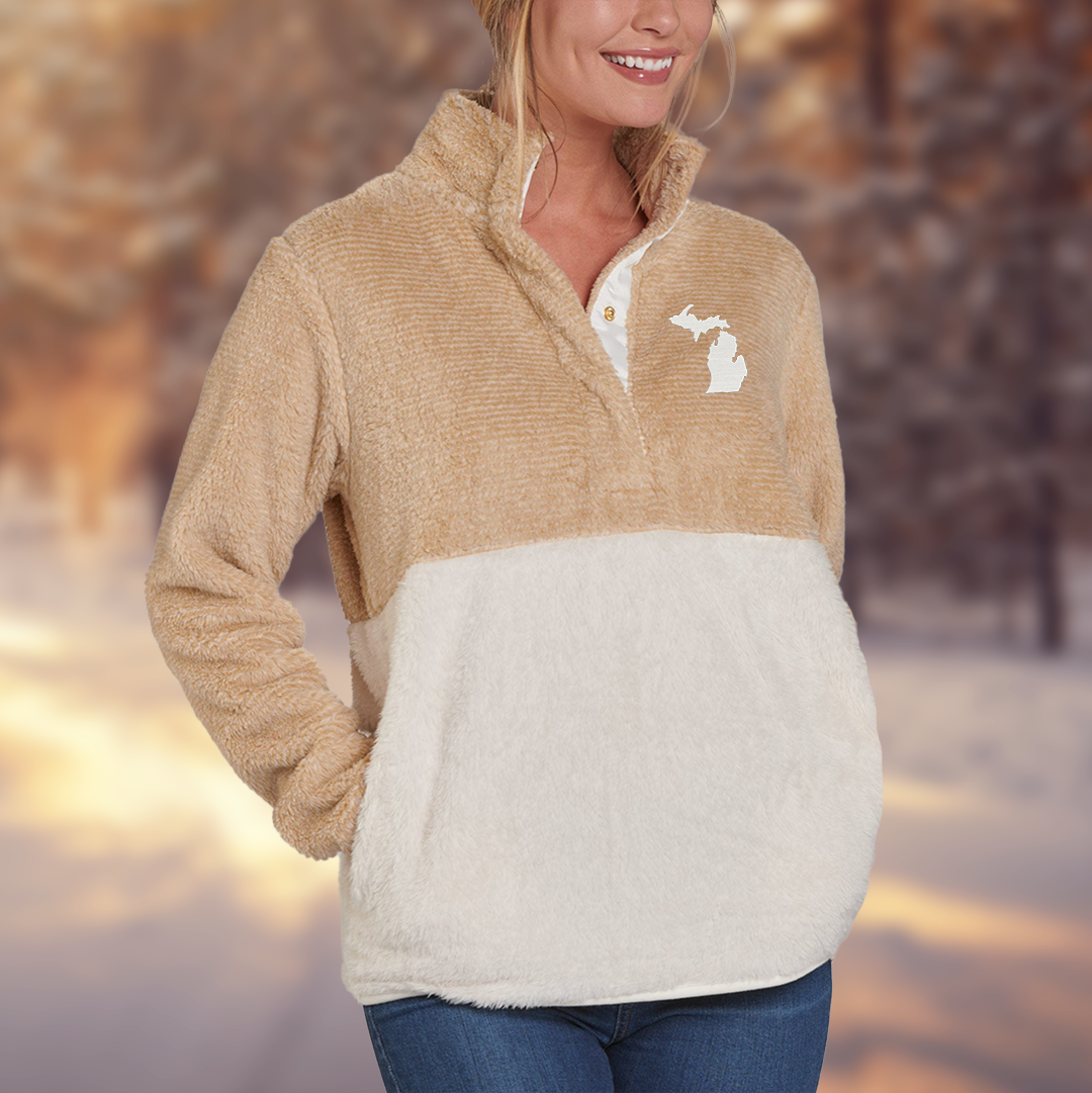 Women's fuzzy 2025 fleece pullover
