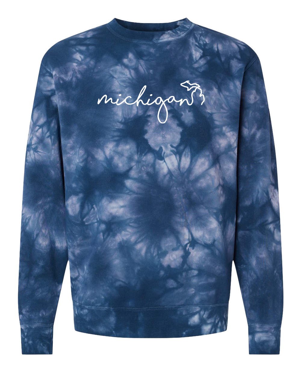 Handwritten Michigan Tie-Dye Crewneck Sweatshirt