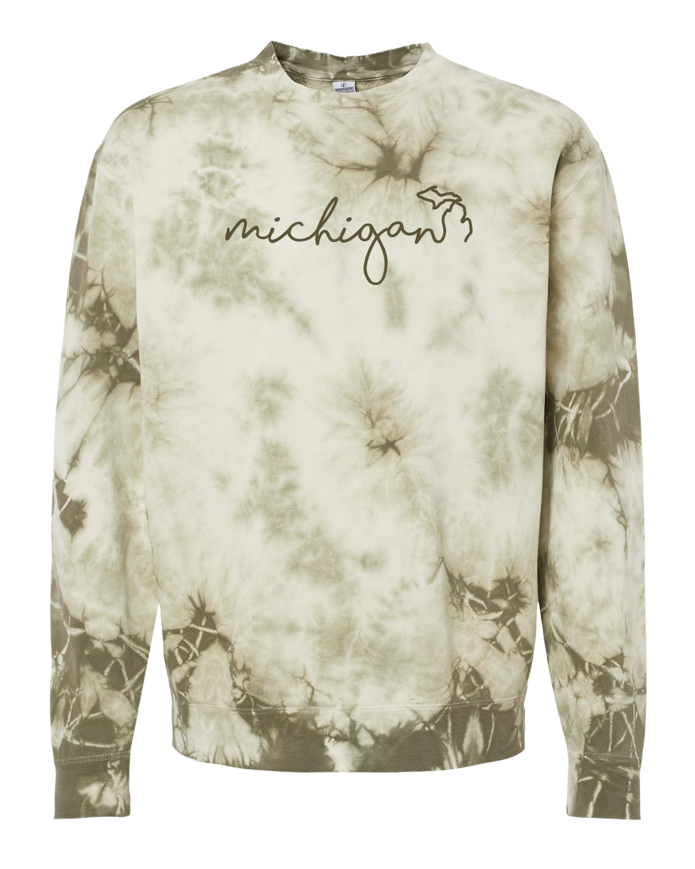 Handwritten Michigan Tie-Dye Crewneck Sweatshirt