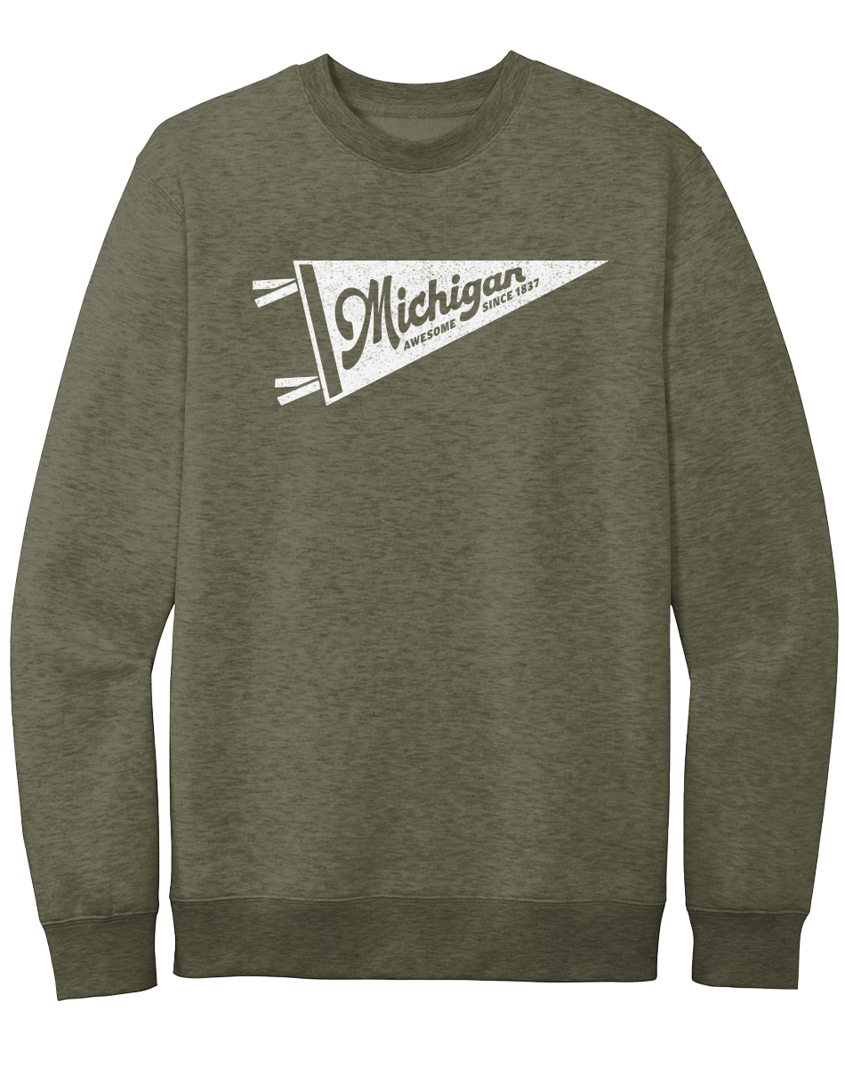 Michigan Pennant Crewneck Sweatshirt