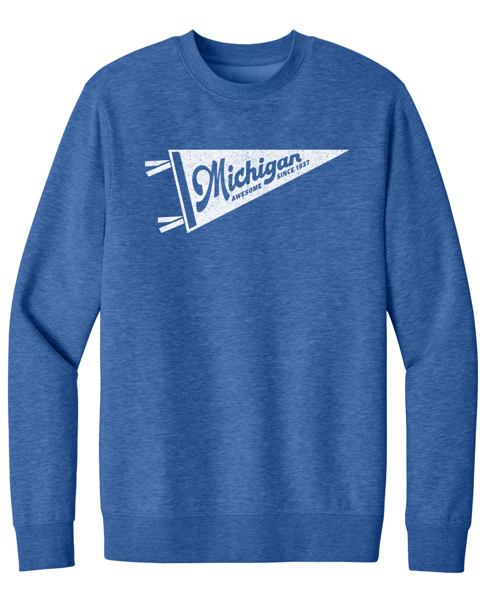 Michigan Pennant Crewneck Sweatshirt