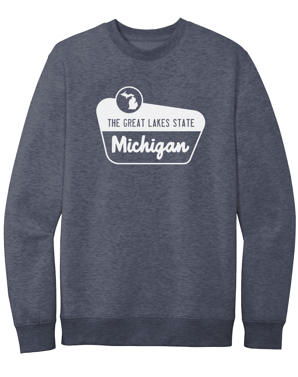 Michigan Park Sign Crewneck Sweatshirt