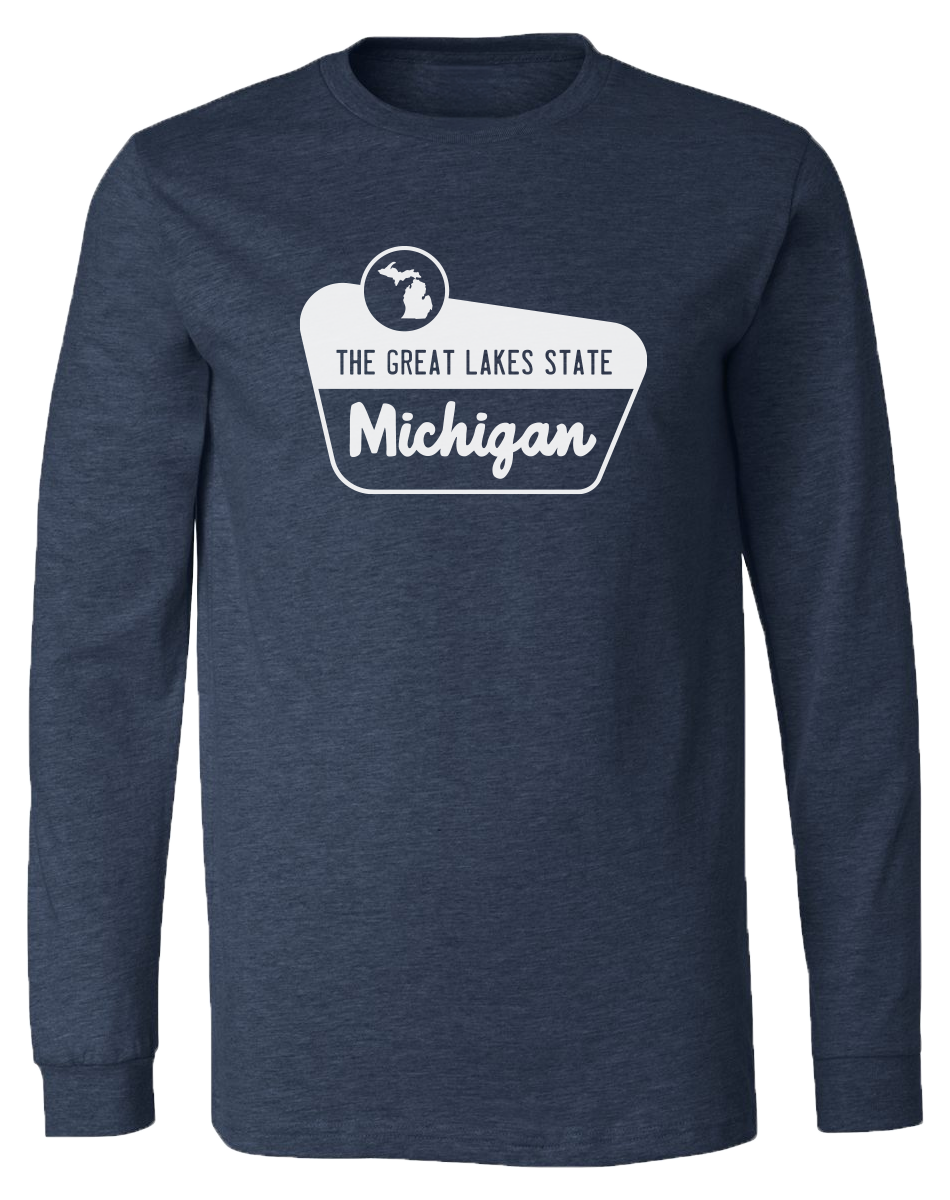 Michigan Park Sign Long Sleeve T-Shirt
