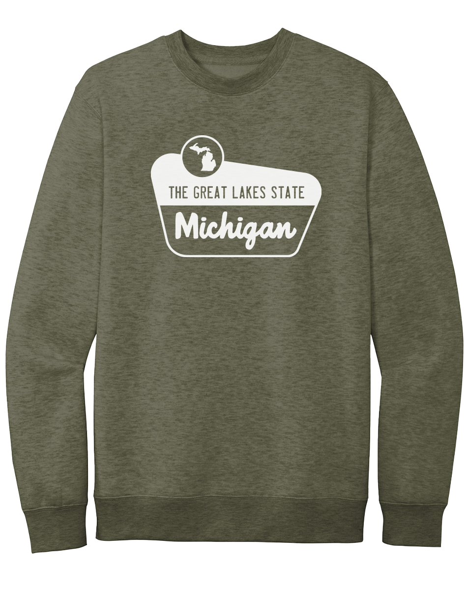 Michigan Park Sign Crewneck Sweatshirt