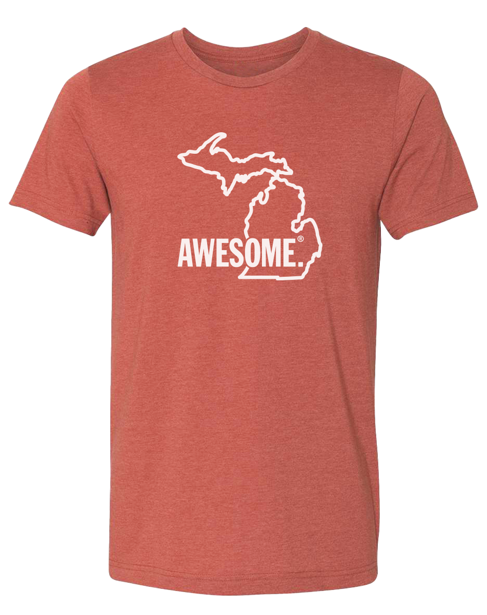 Michigan Awesome State Outline Unisex T-Shirt