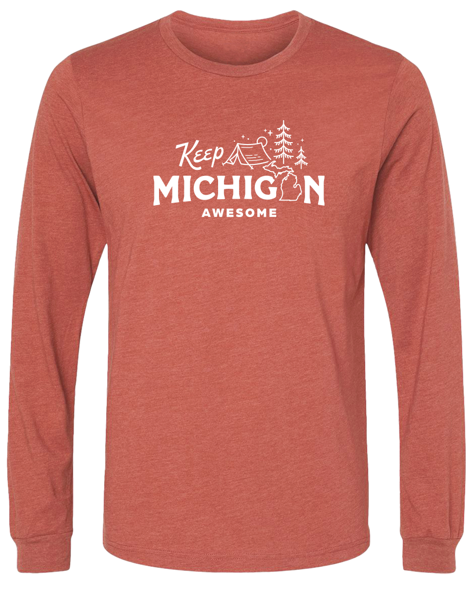 Keep Michigan Awesome Long Sleeve T-Shirt