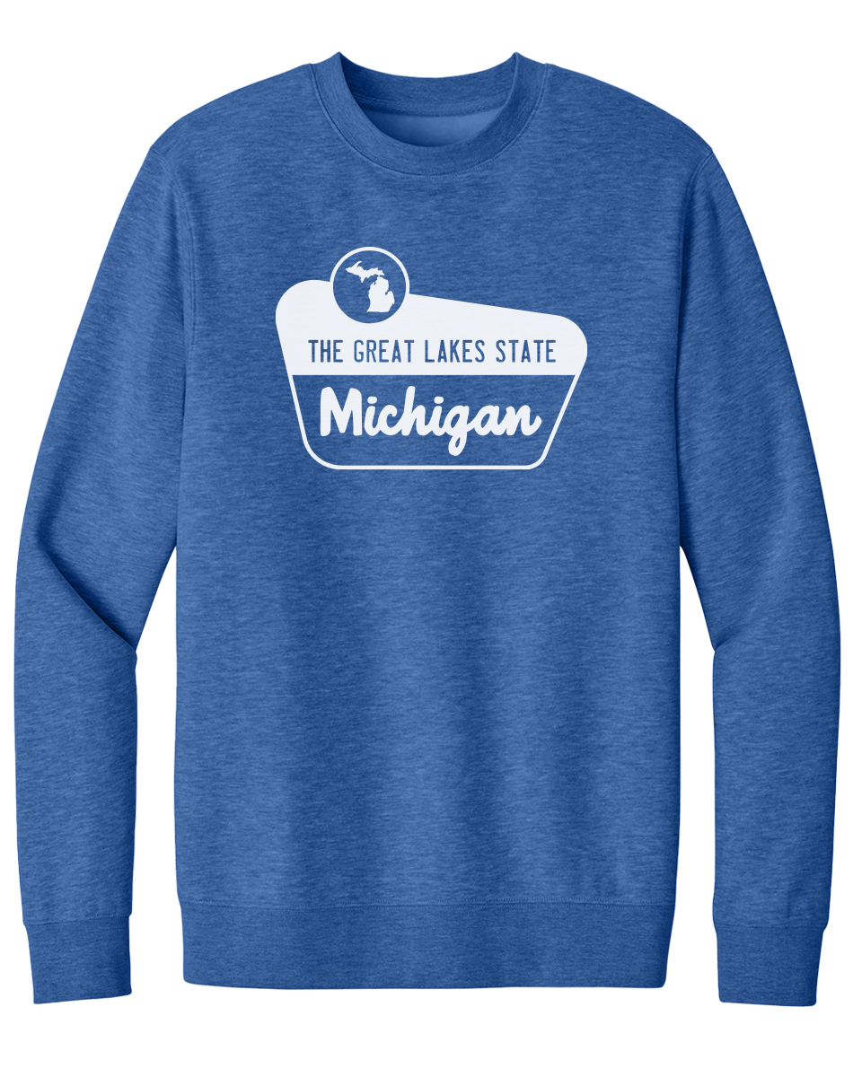 Michigan Park Sign Crewneck Sweatshirt