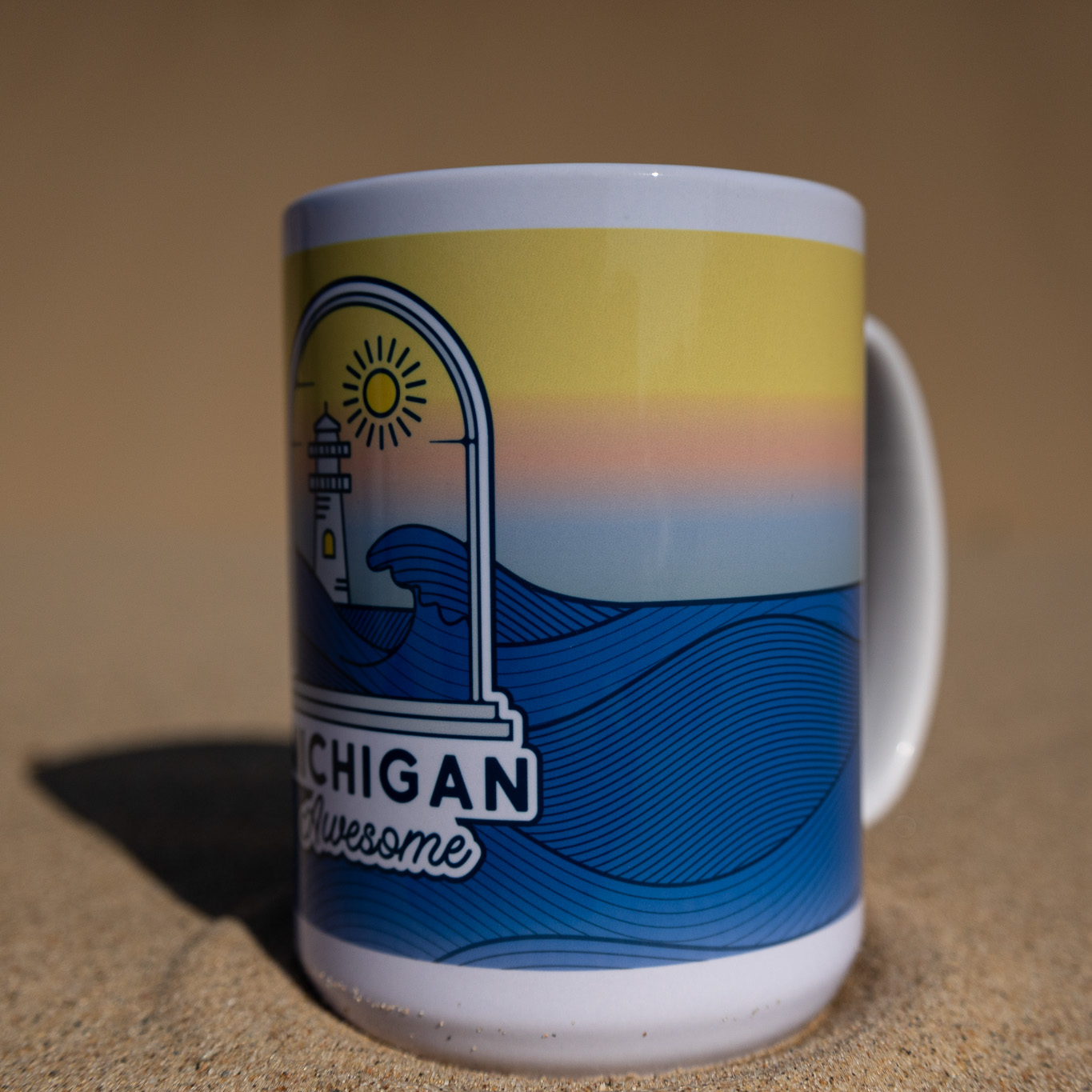 Michigan Awesome Lighthouse Mug