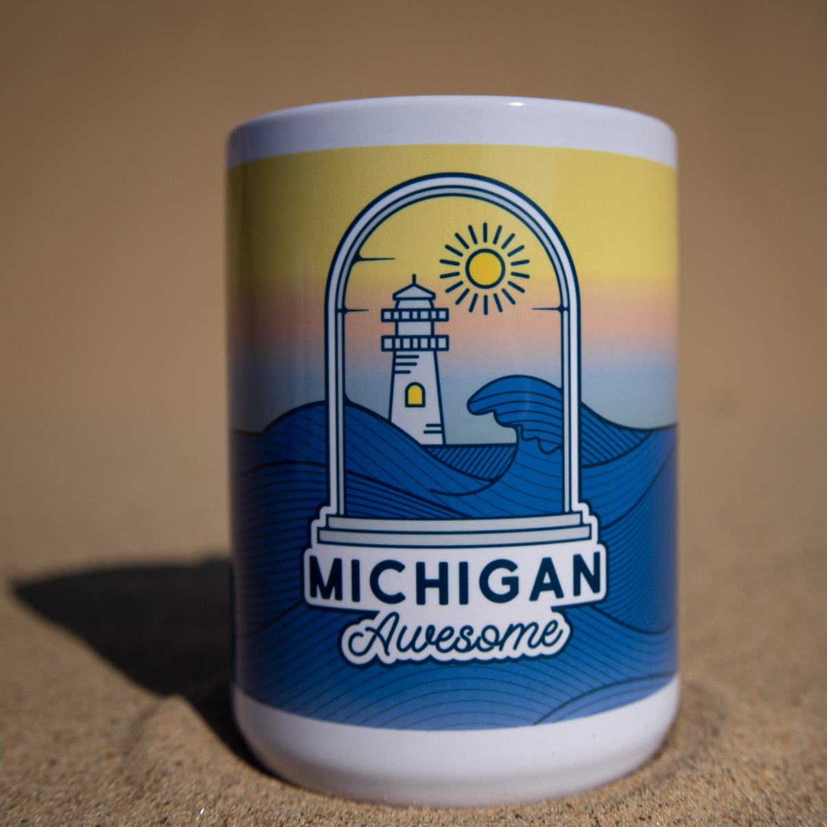 Michigan Awesome Lighthouse Mug