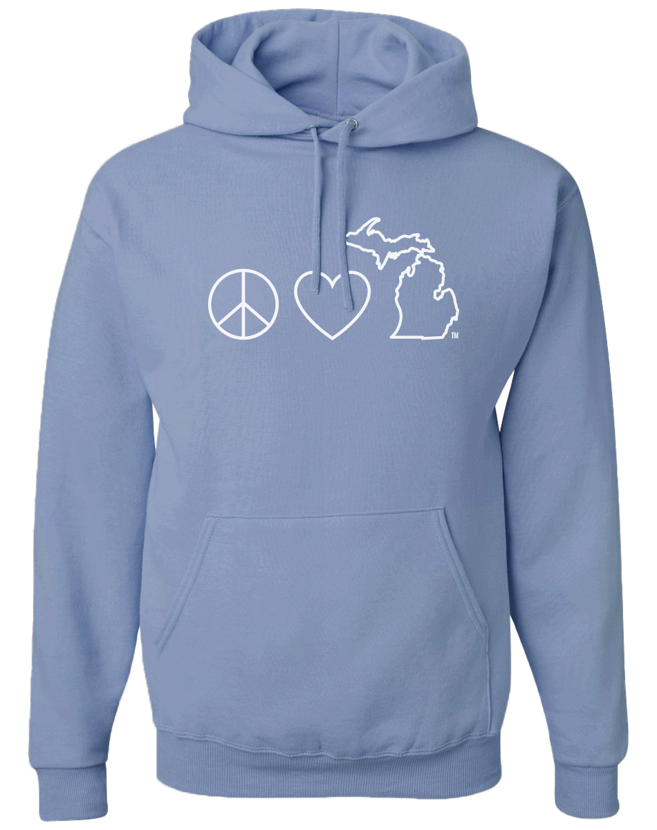 Peace Love Michigan Hoodie