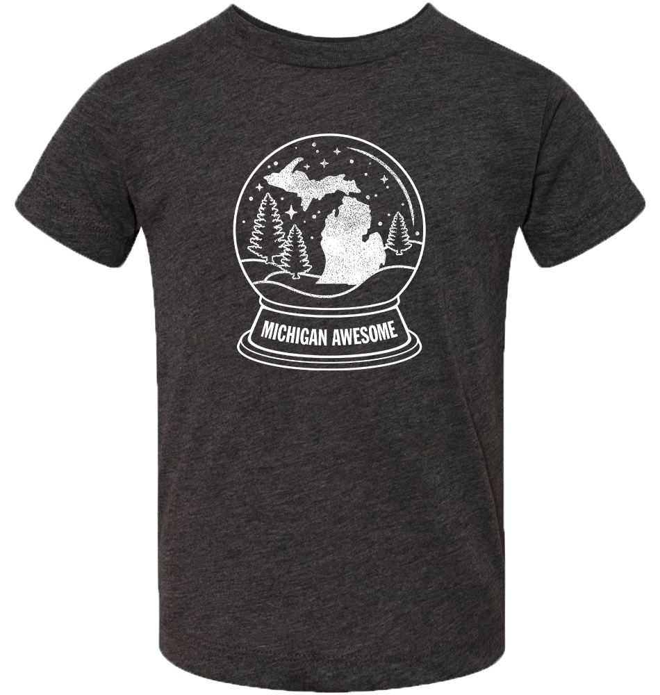 Michigan Snow Globe Kids T-Shirt