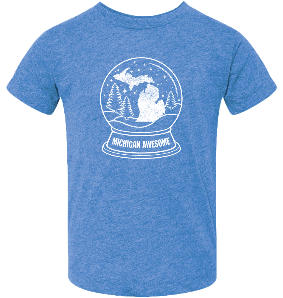 Michigan Snow Globe Kids T-Shirt