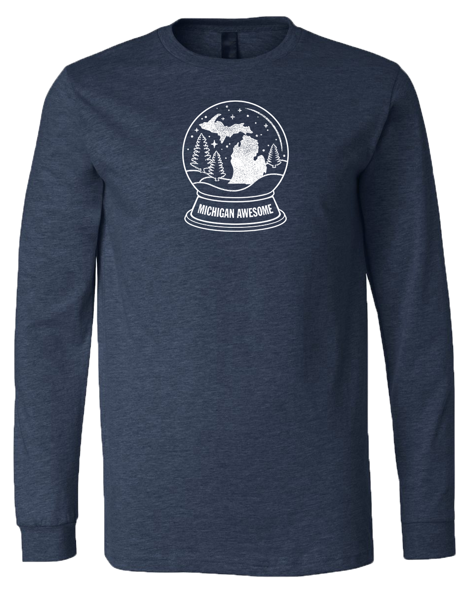Michigan Snow Globe Long Sleeve T-Shirt