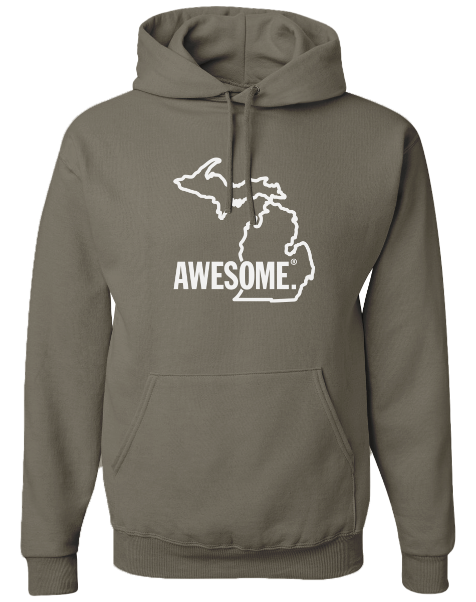 Michigan Awesome State Outline Hoodie