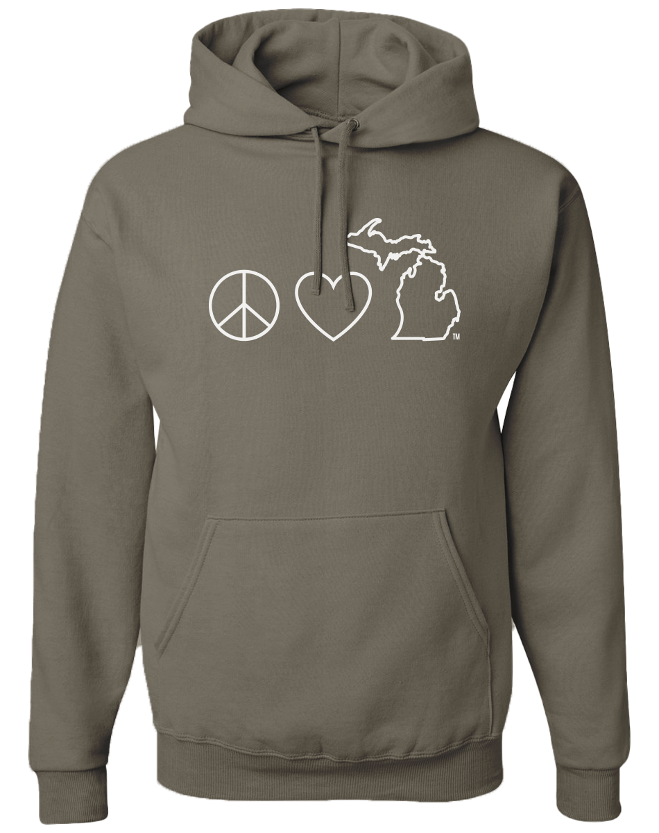 Peace Love Michigan Hoodie