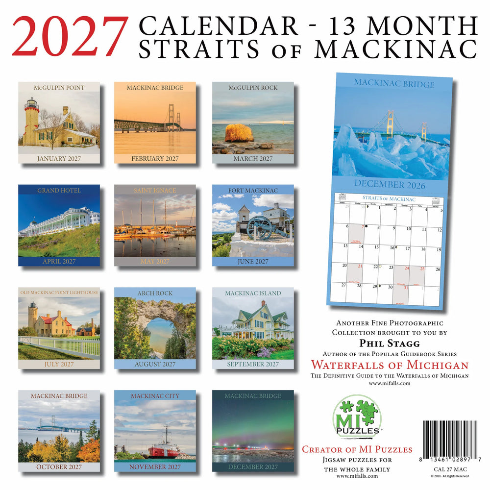 Straits of Mackinac 13-Month Calendar 2027