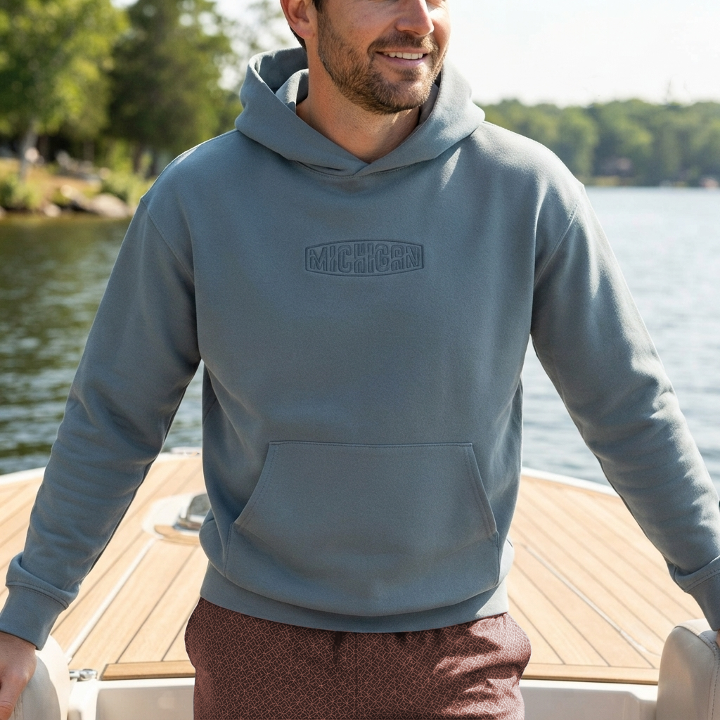 Michigan Tonal Embroidered Hoodies