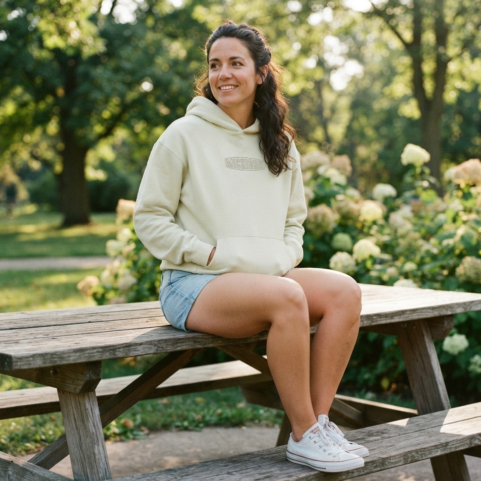 Michigan Tonal Embroidered Hoodies