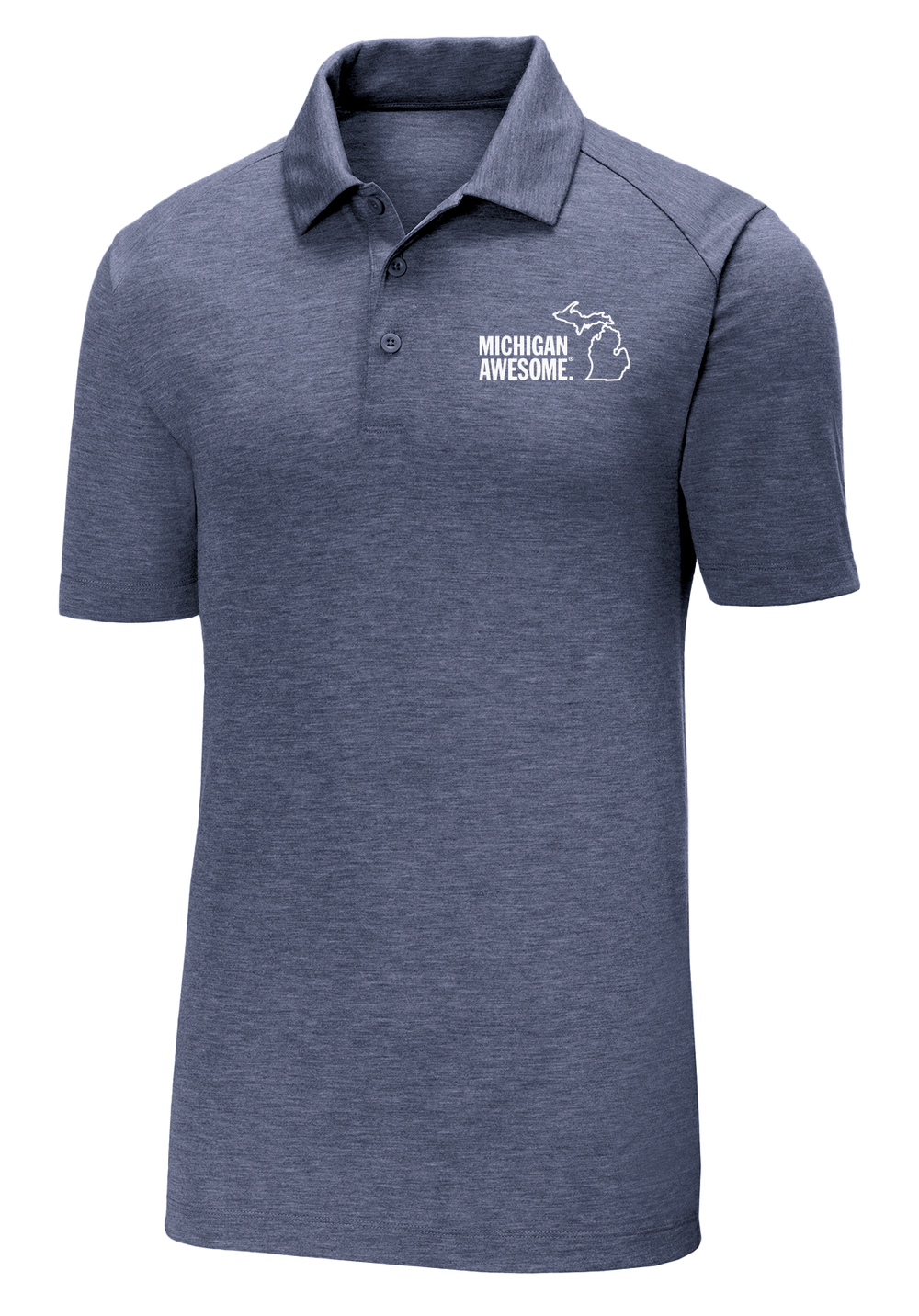 Michigan Awesome Wicking Polo (CLOSEOUT)