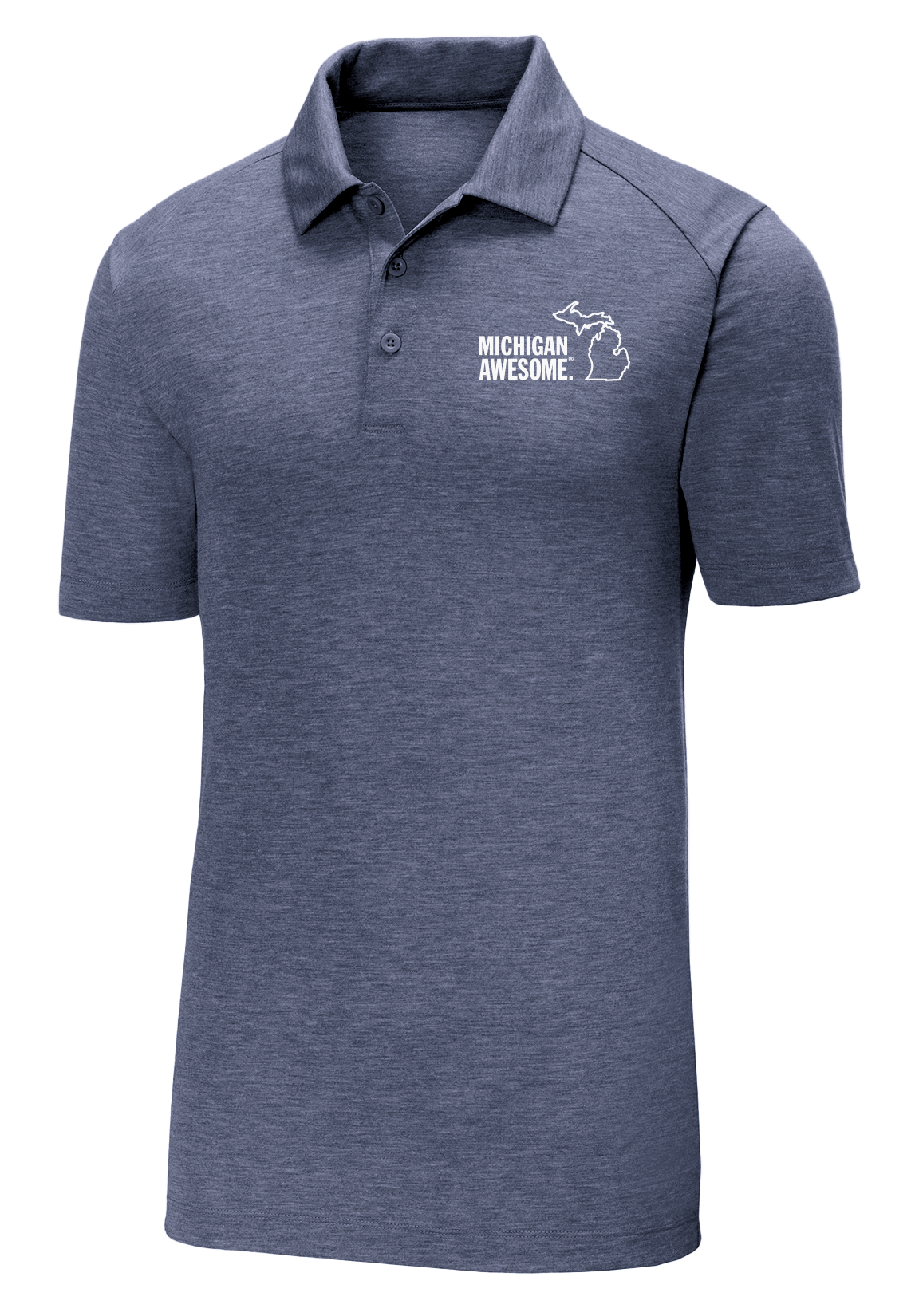 Michigan Awesome Wicking Polo (CLOSEOUT)