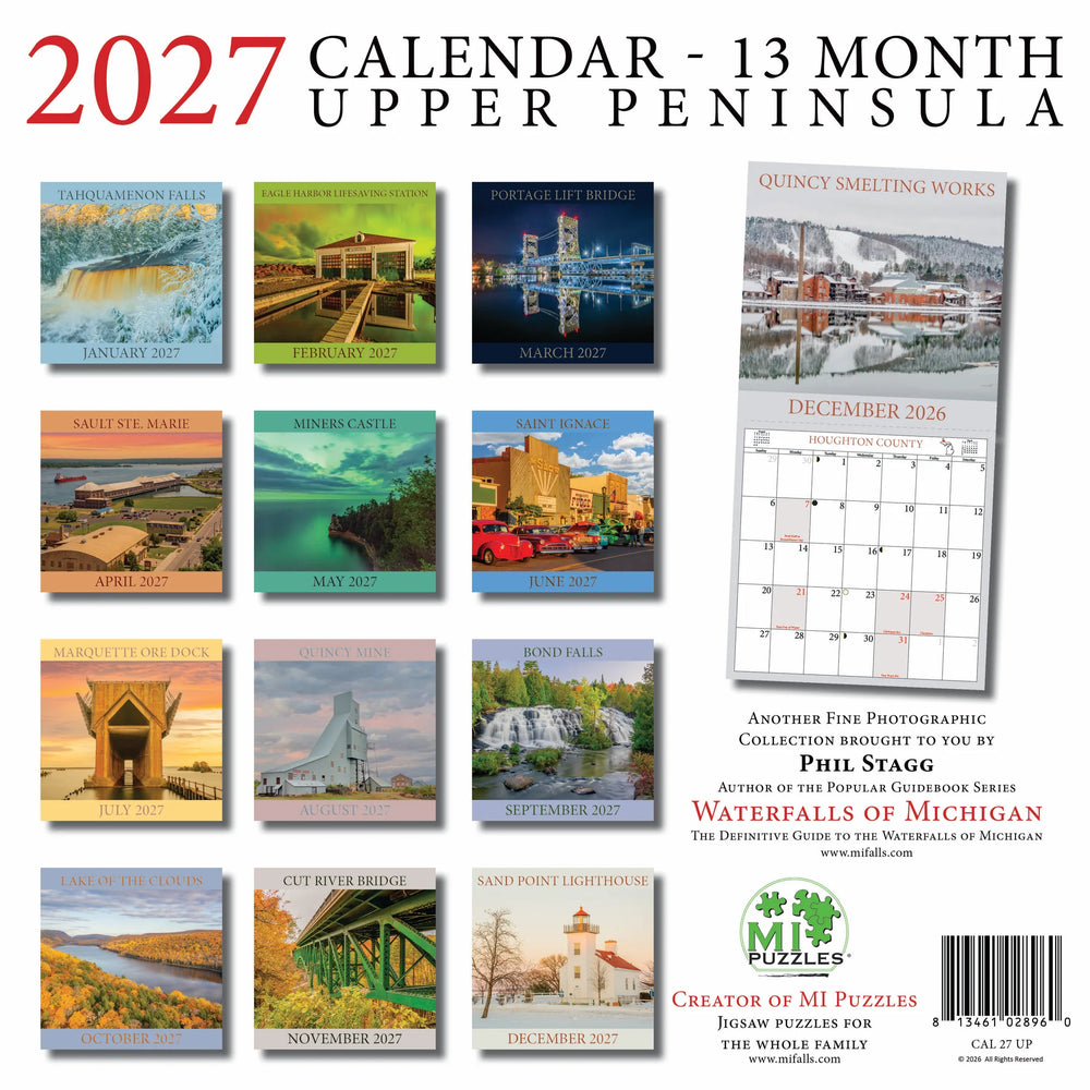 Upper Peninsula 13-Month Calendar 2027