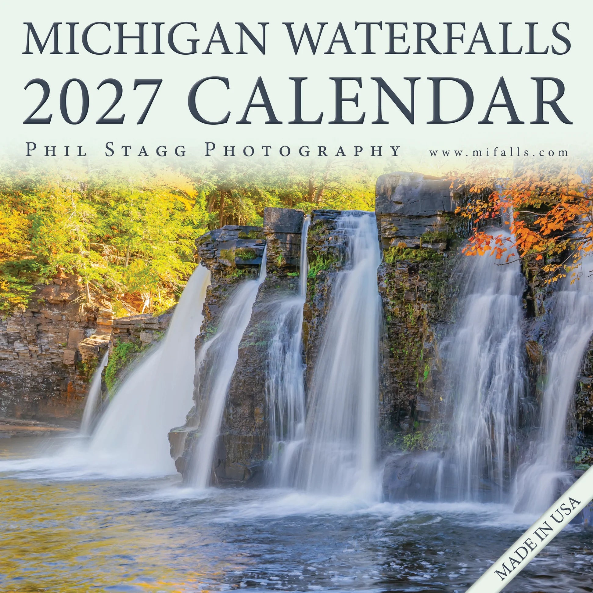 Michigan Waterfalls 13-Month Calendar 2027