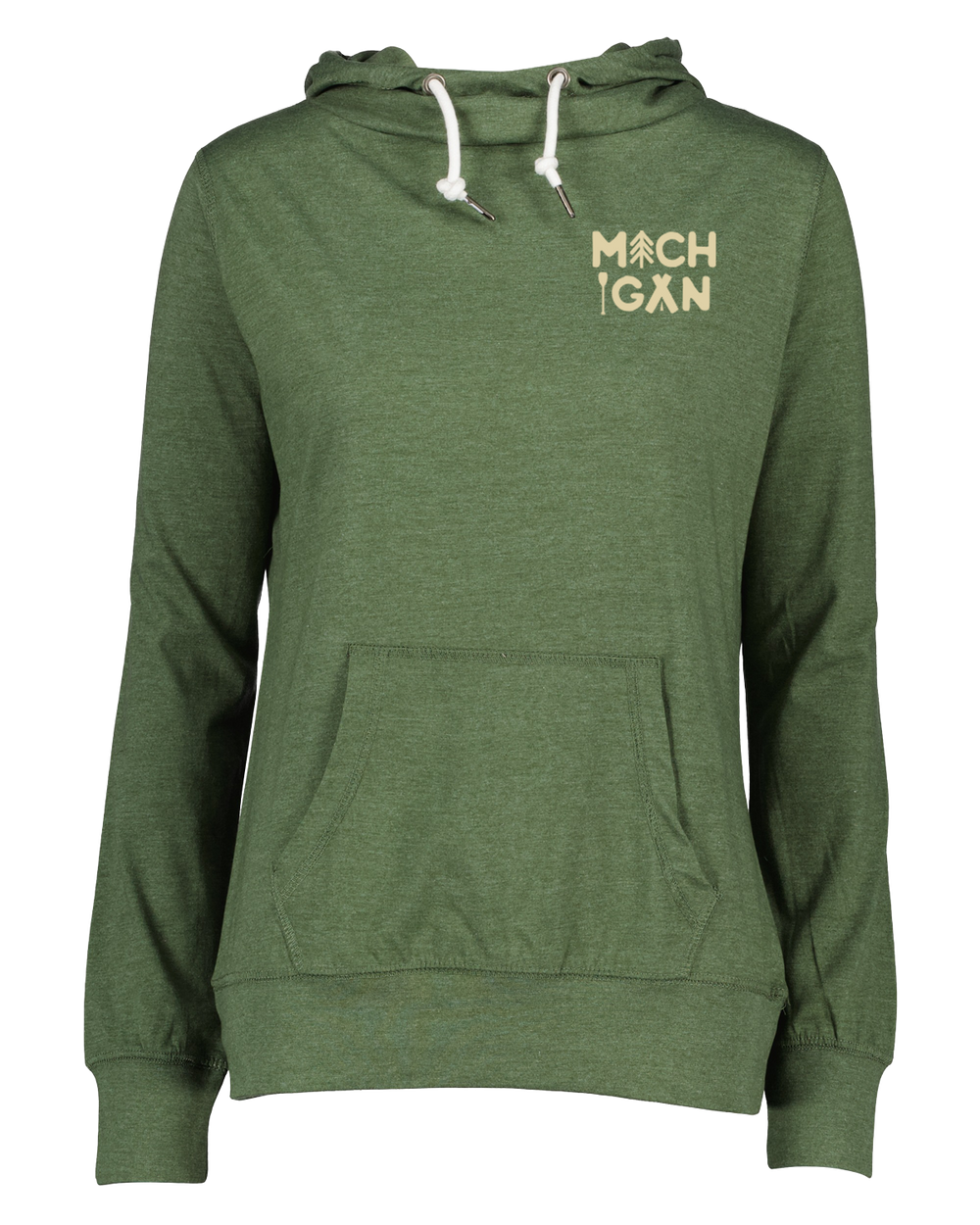 Women's Michigan Outdoors Funnel Neck Hooded Long Sleeve