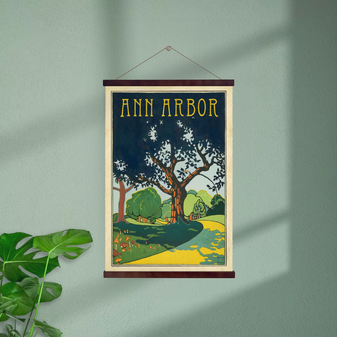 Ann Arbor Michigan Hanging Print