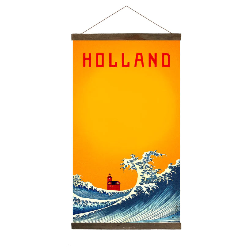 Holland - Big Red + Big Wave Hanging Print