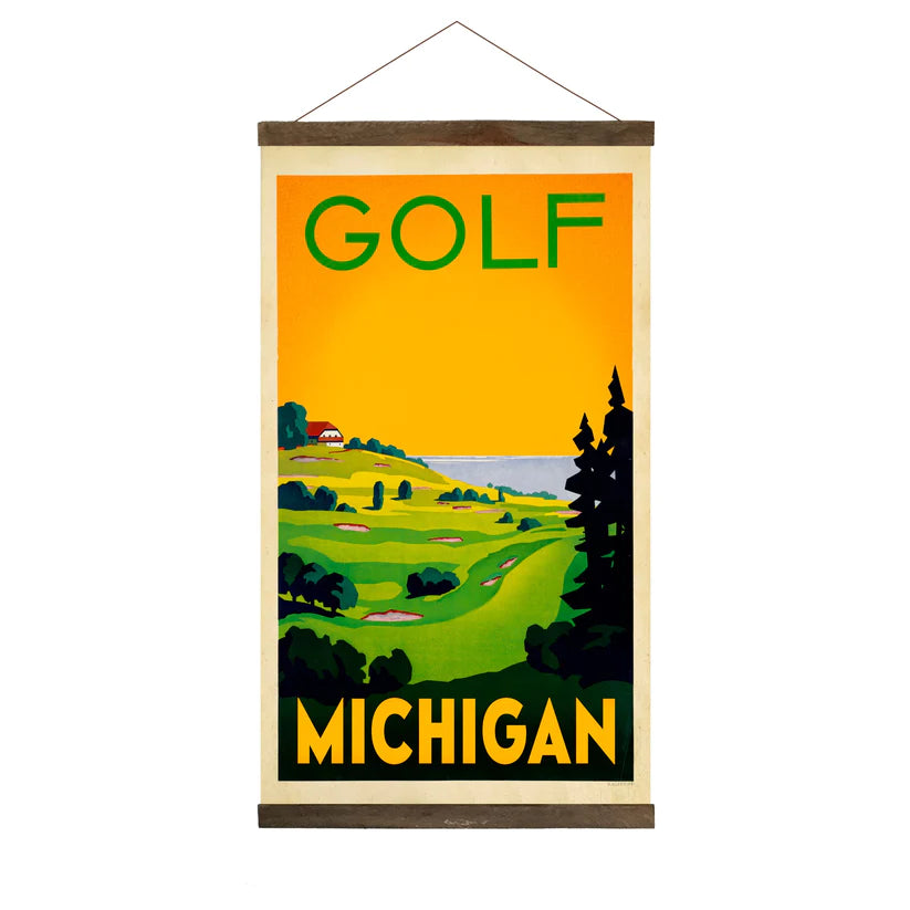 Golf Michigan Hanging Print